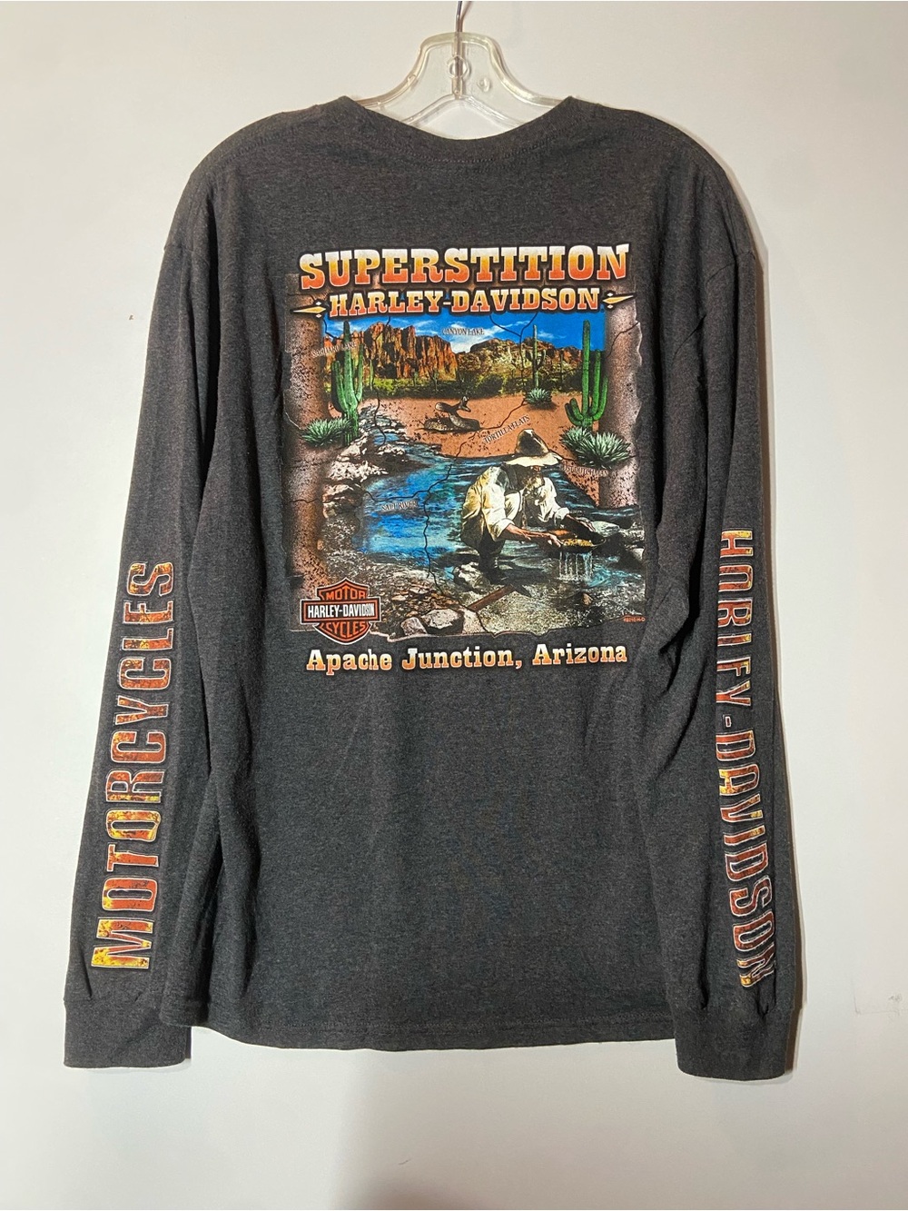 Harley-Davidson Charcoal Long Sleeve with Superstition Arizona Graphic